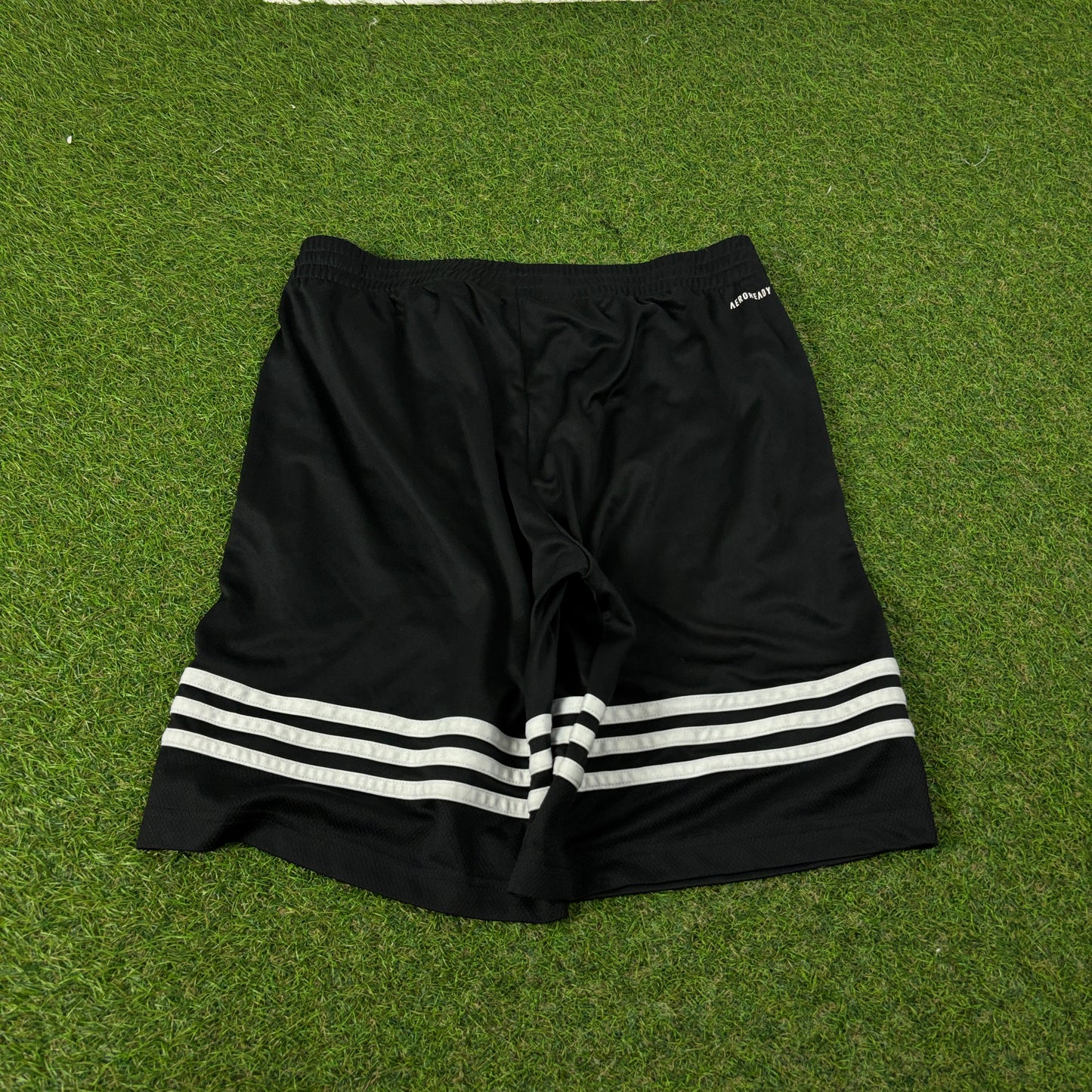00s Adidas Football Shorts Black Small