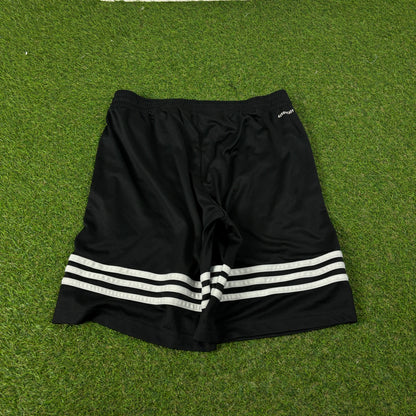 00s Adidas Football Shorts Black Small
