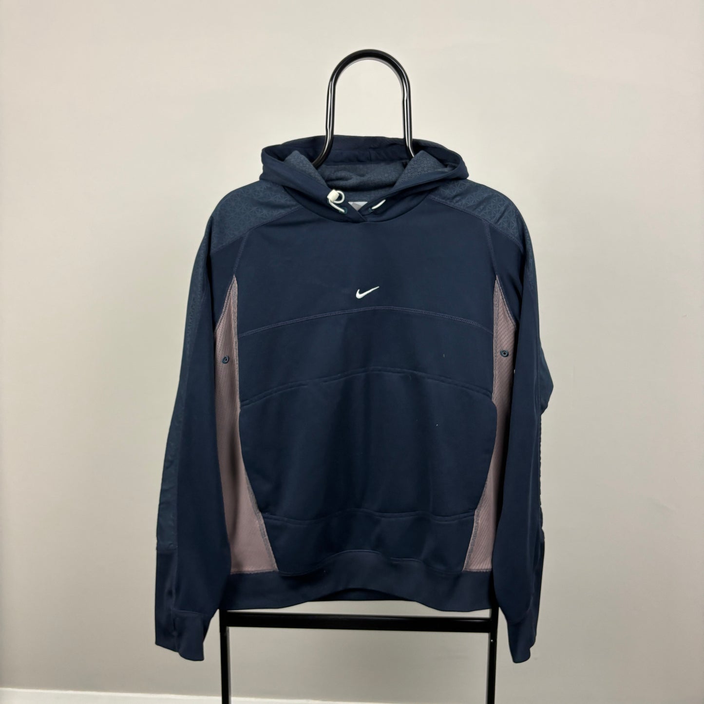 00s Nike Center Swoosh Hoodie Blue Medium