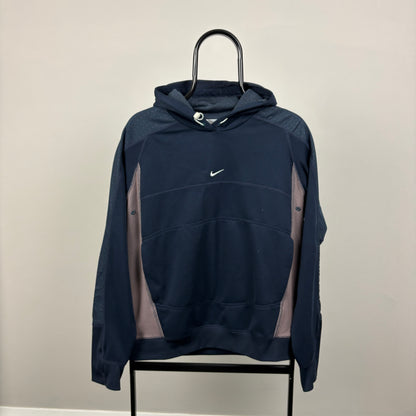 00s Nike Center Swoosh Hoodie Blue Medium