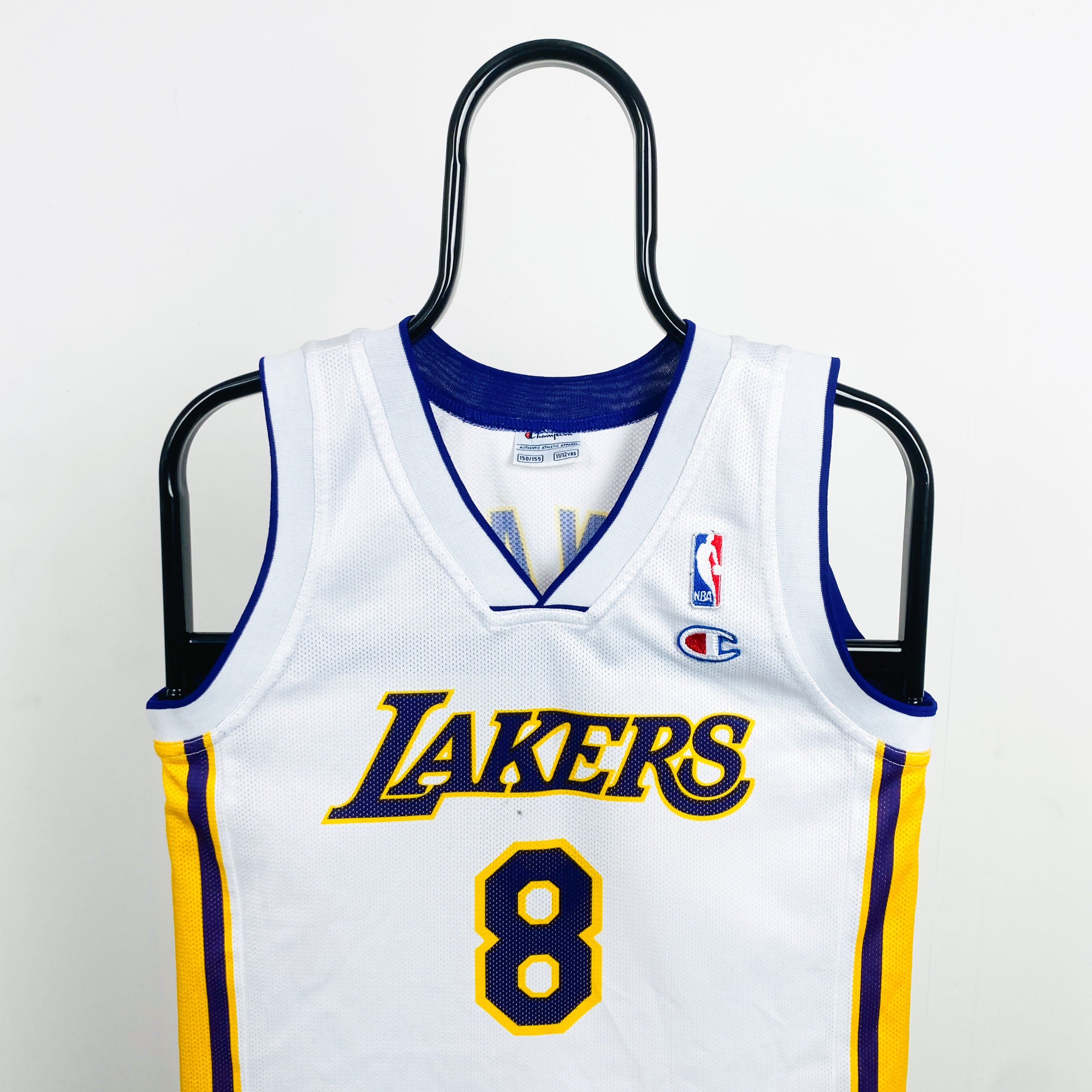 Retro Champion Lakers Kobe Bryant Basketball Jersey T Shirt White XS Clout Closet