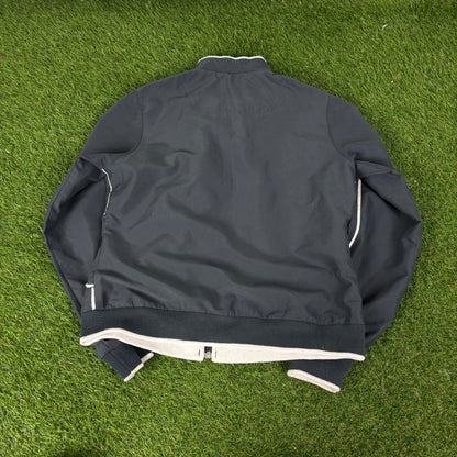 00s Reebok Piping Windbreaker Jacket + Joggers Set Blue Women’s Medium