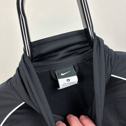 00s Nike Piping Windbreaker Jacket Black Medium