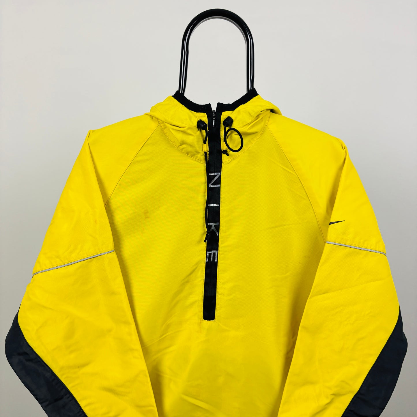 90s Nike Windbreaker Jacket Yellow Small