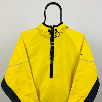 90s Nike Windbreaker Jacket Yellow Small