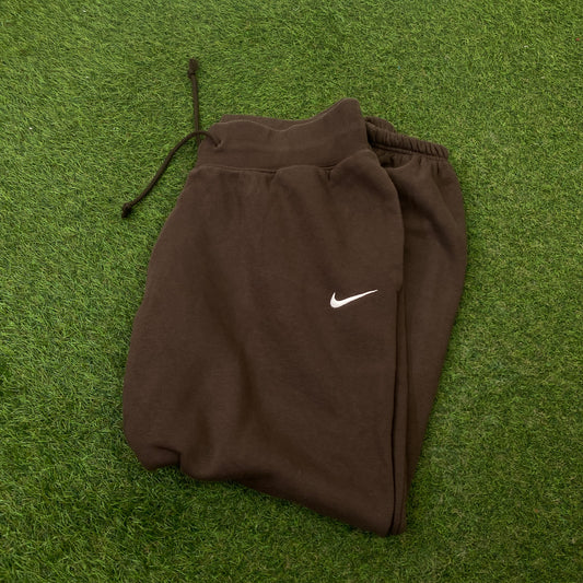 00s Nike Wide Leg Cotton Joggers Brown Large