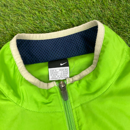 00s Nike Piping Windbreaker Tracksuit Set Jacket + Joggers Green XL