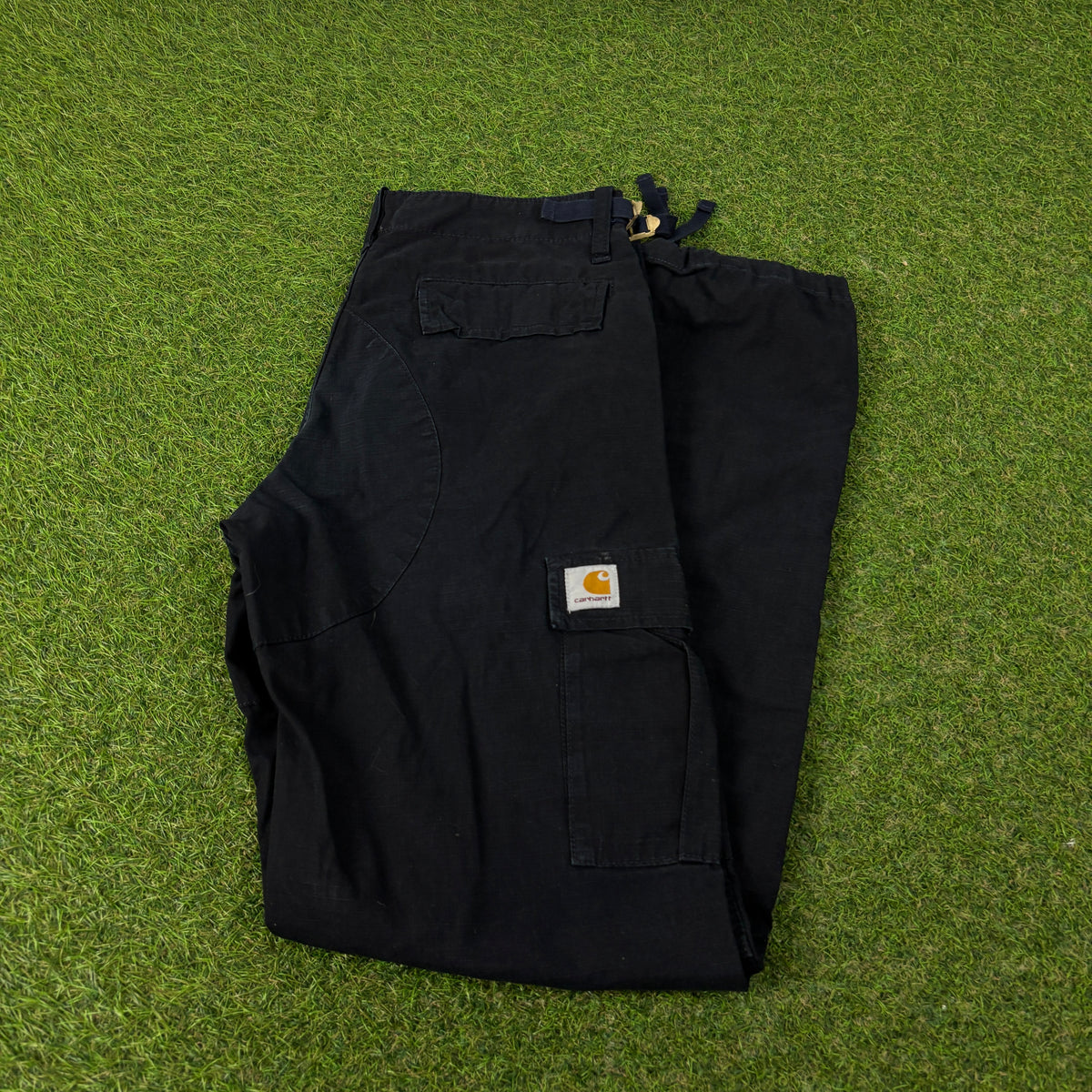 00s Carhartt Cargo Trousers Joggers Black Medium 30x32