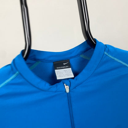00s Nike Sphere Dry Panelled Long Sleeve T-Shirt Blue Large
