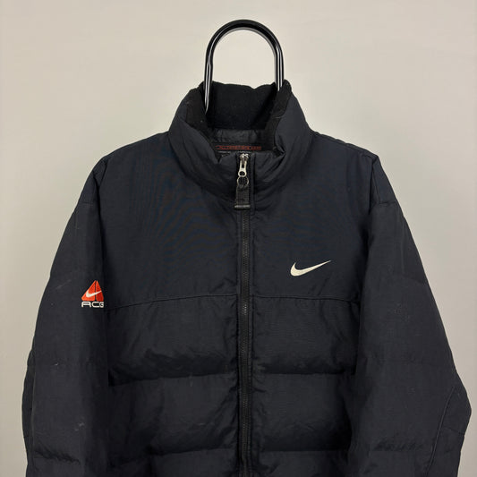 90s Nike ACG Puffer Jacket Black Large