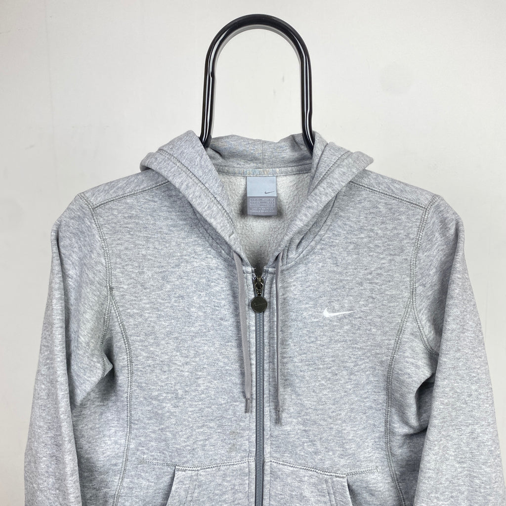 00s Nike Zip Hoodie Grey XS