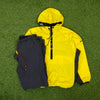 90s Nike Piping Jacket + Joggers Set Yellow Small