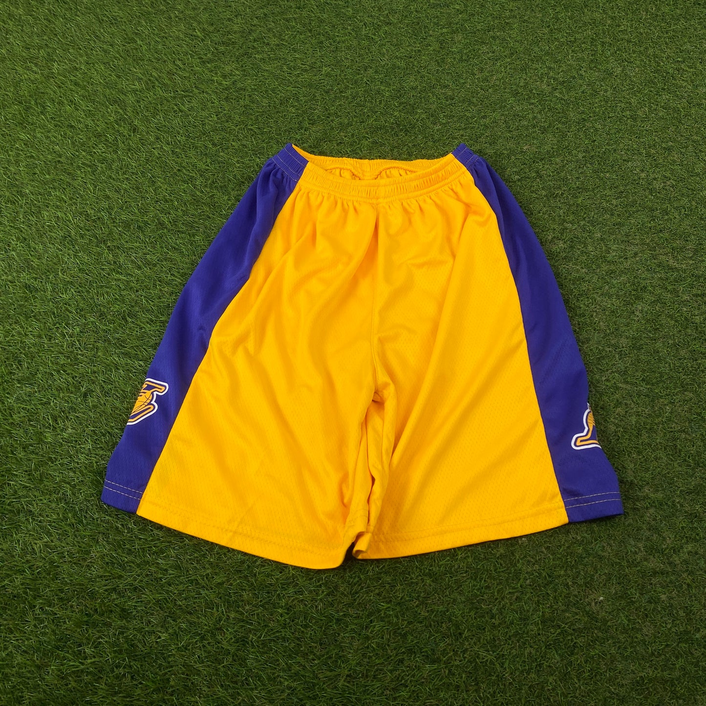 Retro Lakers Basketball Shorts Yellow Medium