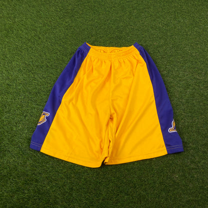 Retro Lakers Basketball Shorts Yellow Medium