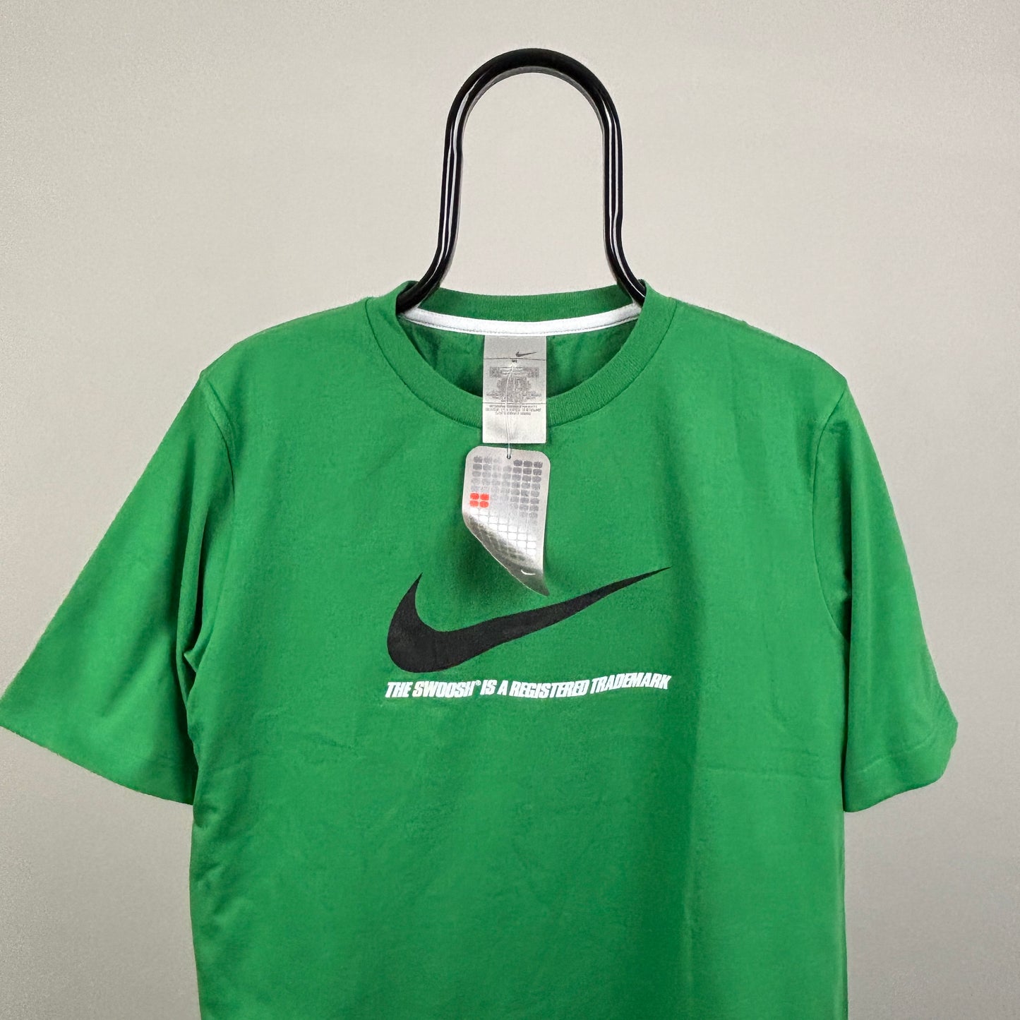 00s Nike Swoosh T-Shirt Green Medium