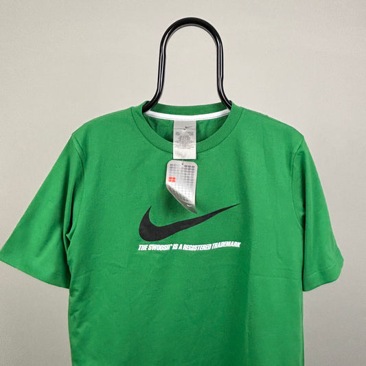 00s Nike Swoosh T-Shirt Green Medium
