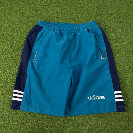 90s Adidas Zip Pocket Shorts Blue XXL