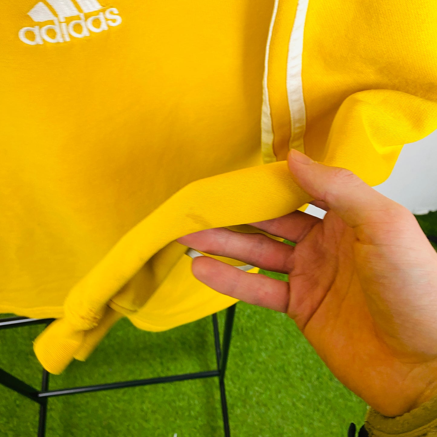 90s Adidas Sweatshirt Yellow XS