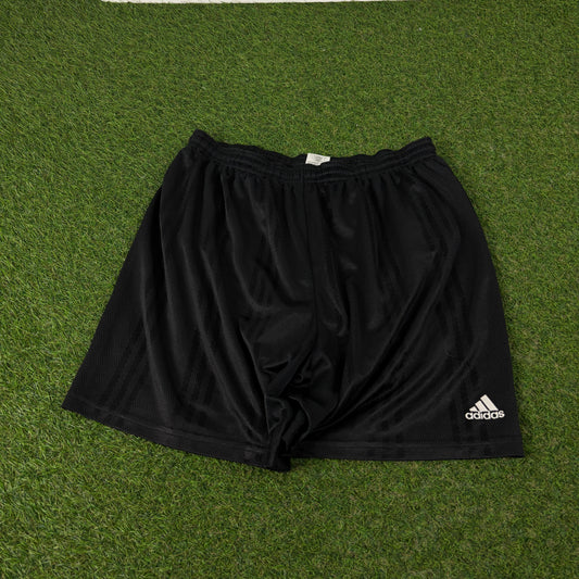 90s Adidas Football Shorts Black Large