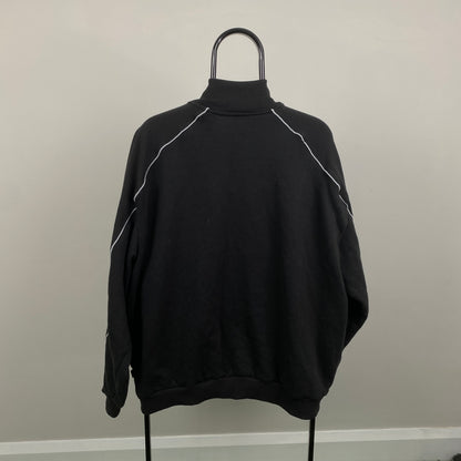 Retro Umbro 1/4 Zip Sweatshirt Black XXL