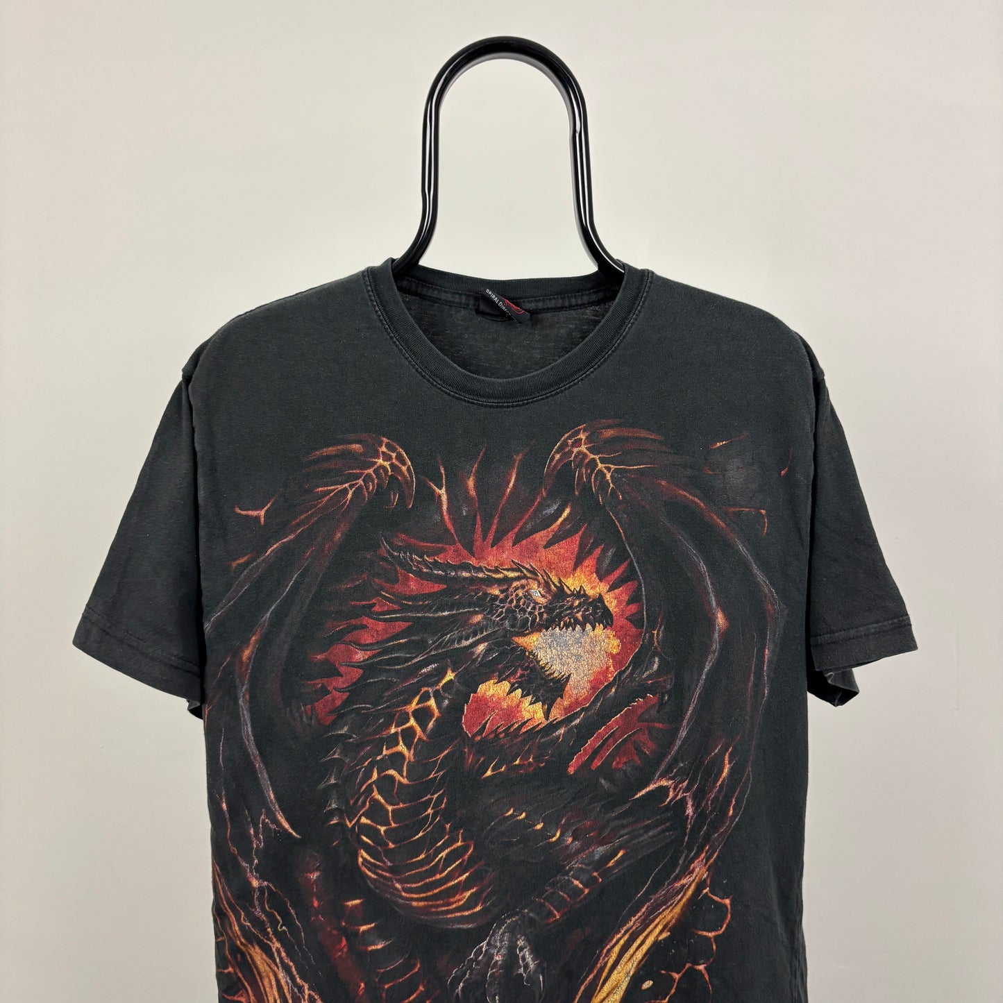 90s Dragon T-Shirt Black Large
