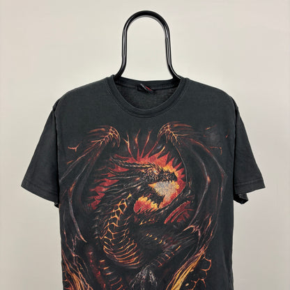 90s Dragon T-Shirt Black Large