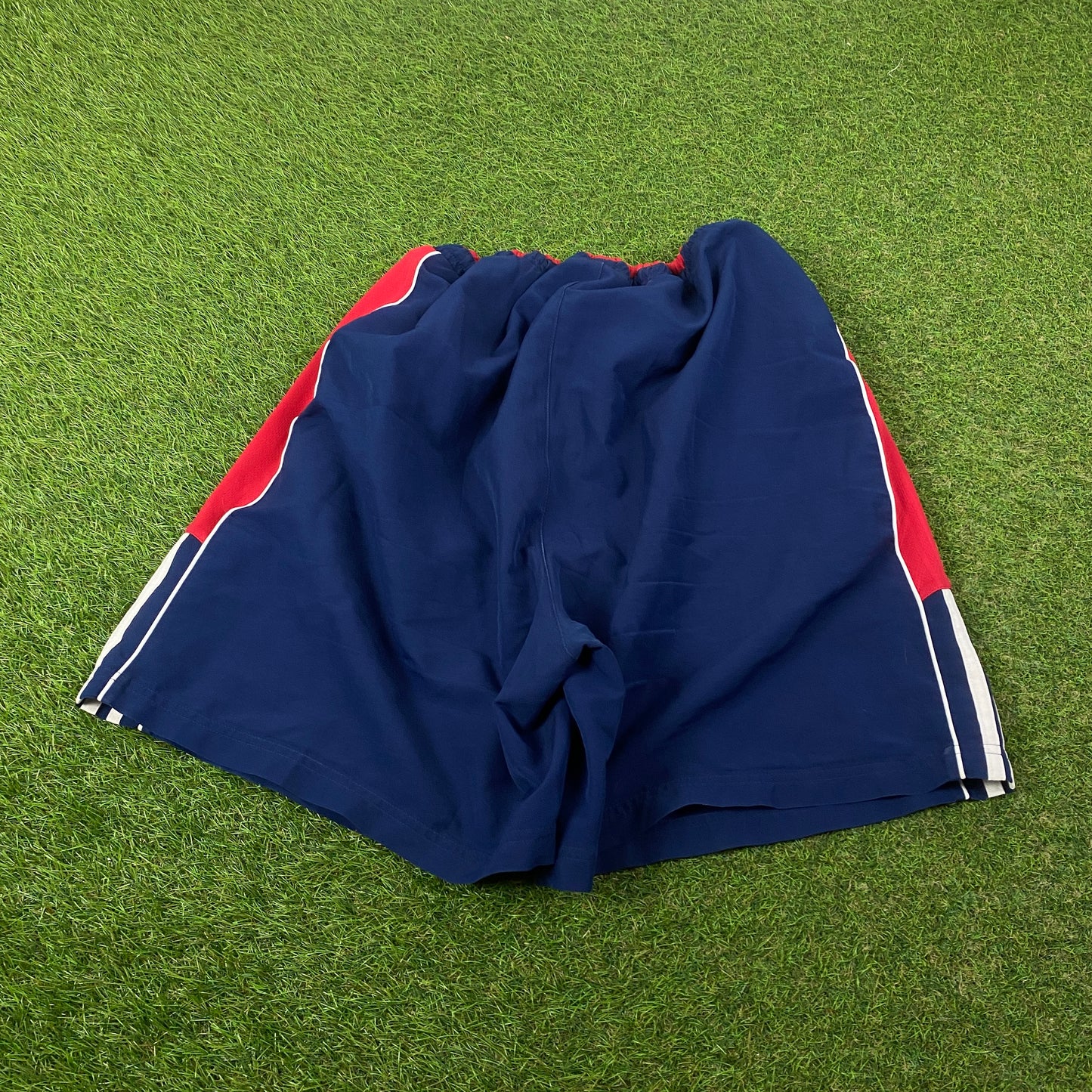 90s Adidas Bayern Munich Football Shorts Blue XL