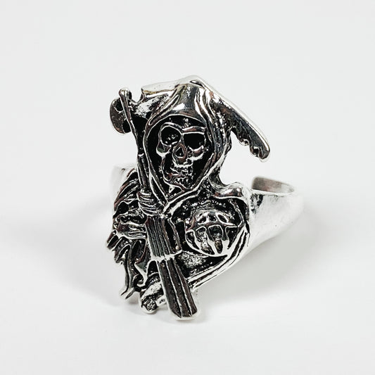 Retro Adjustable Reaper Ring Silver