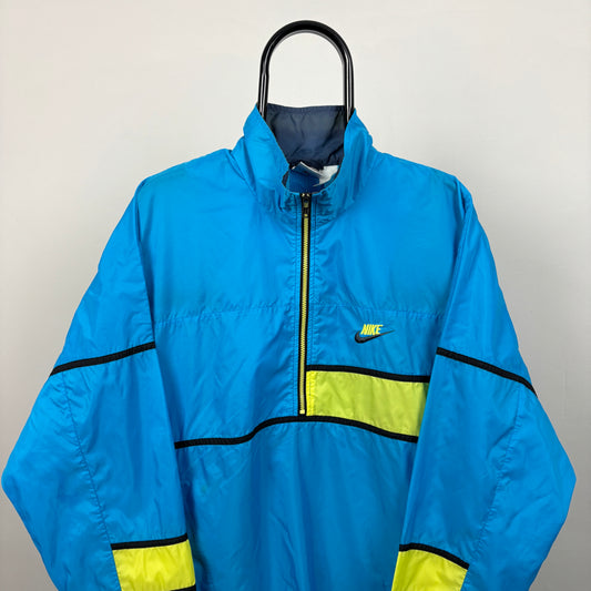 90s Nike Shell Windbreaker Jacket Blue Large