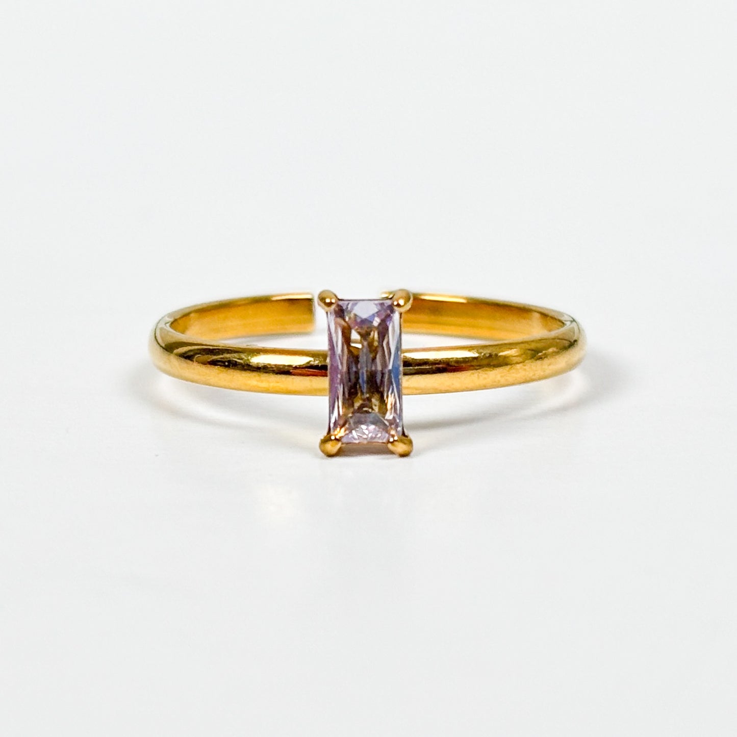 Birthstone Band Ring Stackable Gold