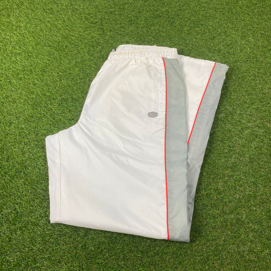 00s Nike Hex Piping Joggers White Medium