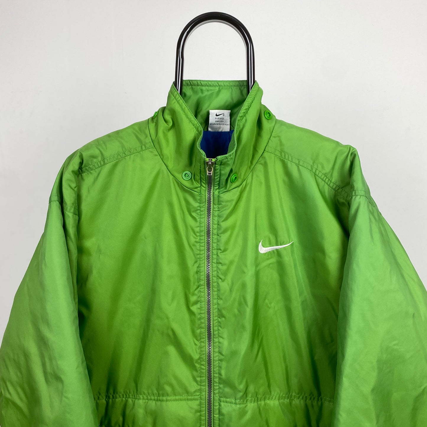 90s Nike Puffer Jacket Coat Green Small