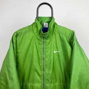 90s Nike Puffer Jacket Coat Green Small