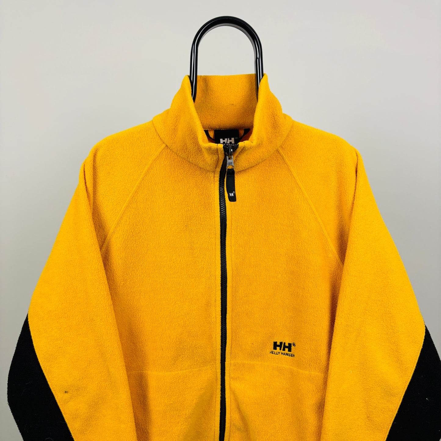 90s Helly Hansen Fleece Sweatshirt Yellow Medium