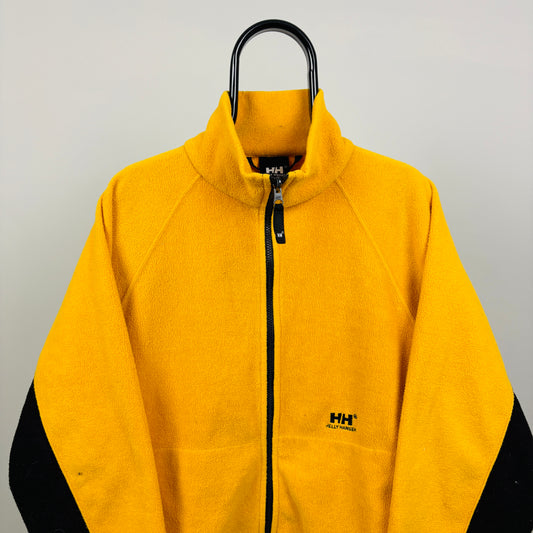 90s Helly Hansen Fleece Sweatshirt Yellow Medium