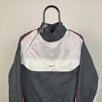 00s Nike Air Max Side Zip Windbreaker Jacket Grey Medium