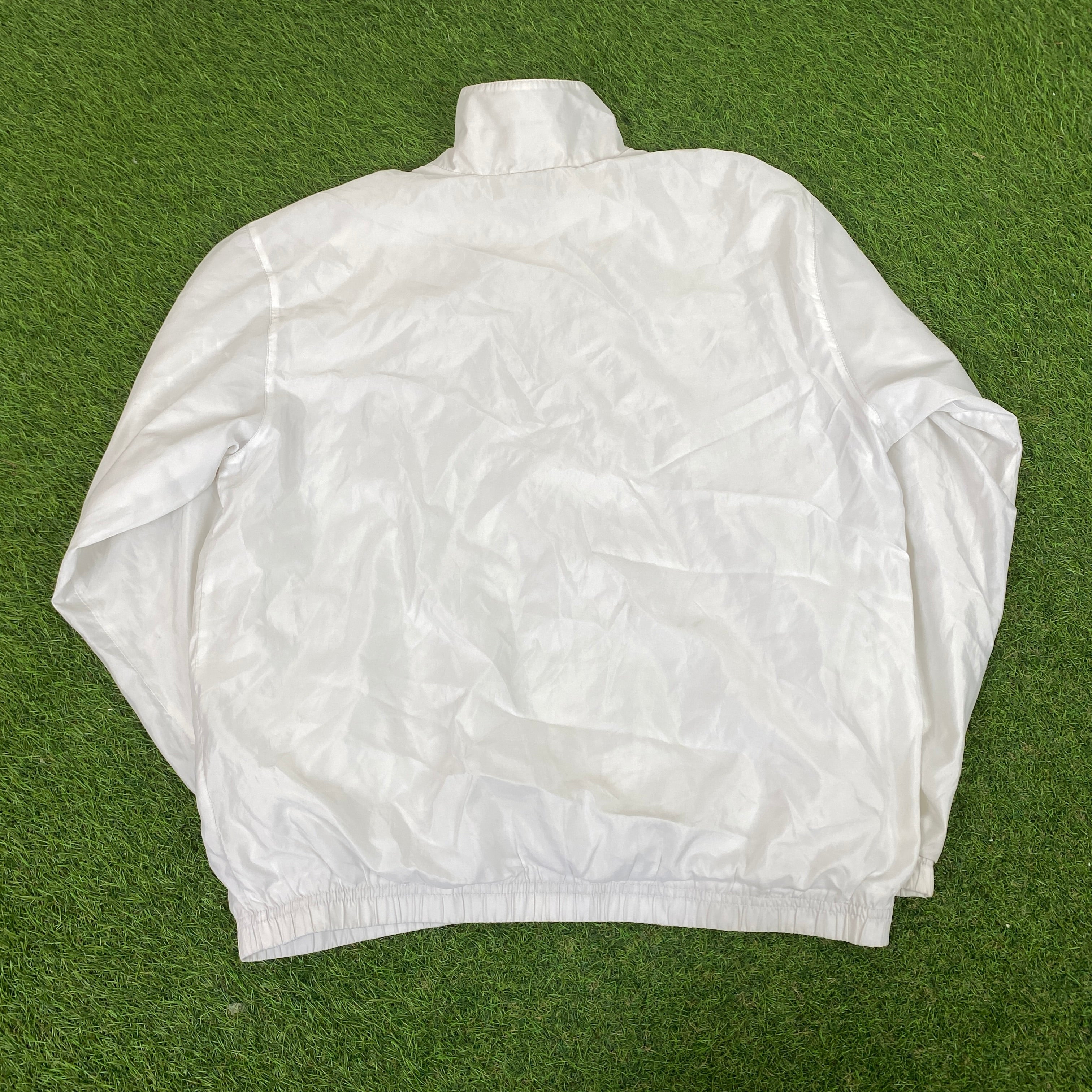 90s Nike Piping Jacket + Joggers Set White Medium