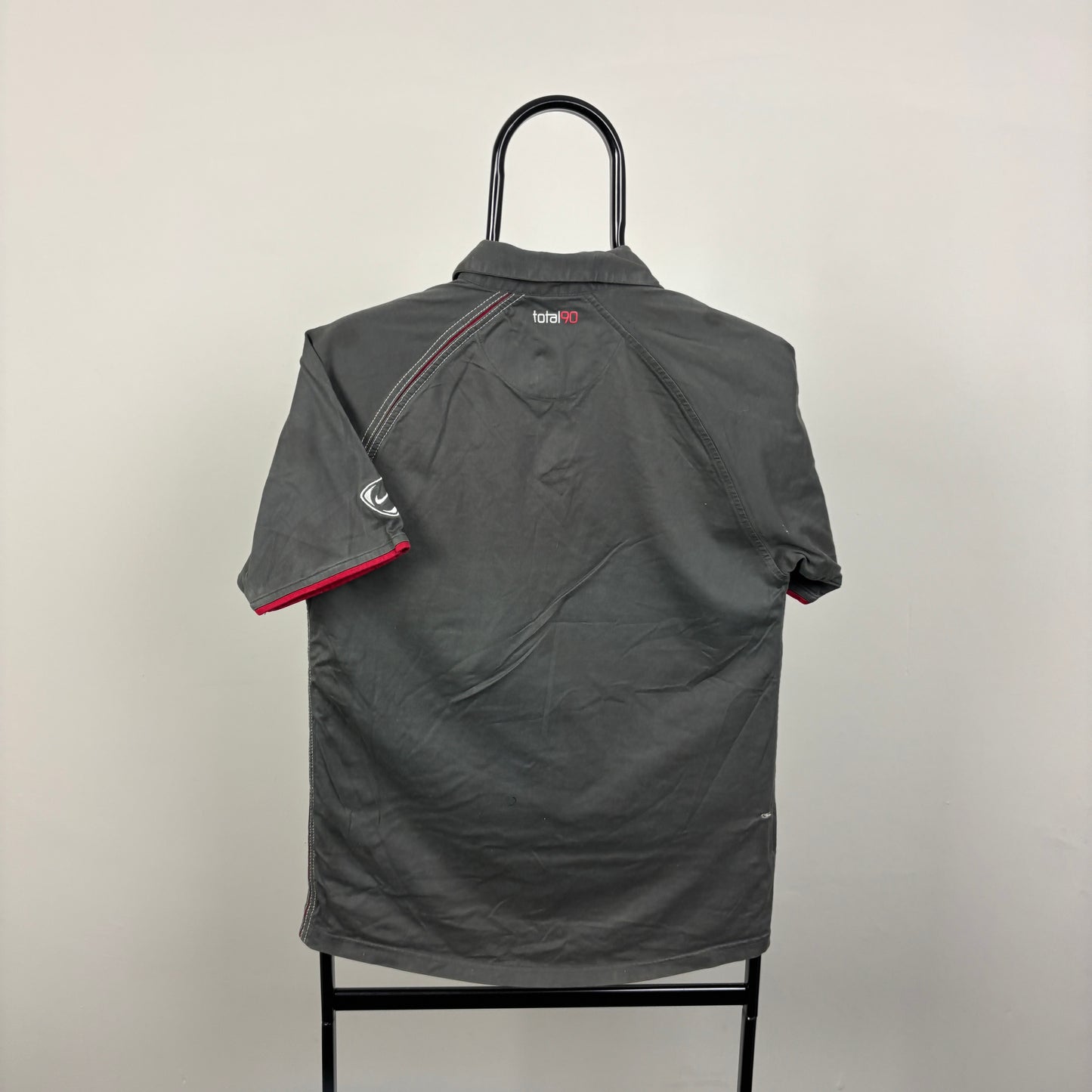 00s Nike Manchester United Polo Shirt T-Shirt Yellow Small