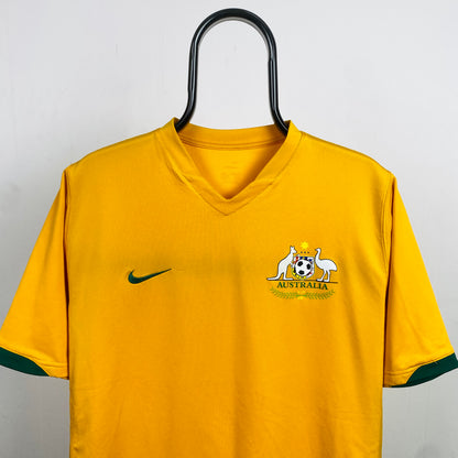 00s Nike Australia Football Shirt T-Shirt Yellow Medium