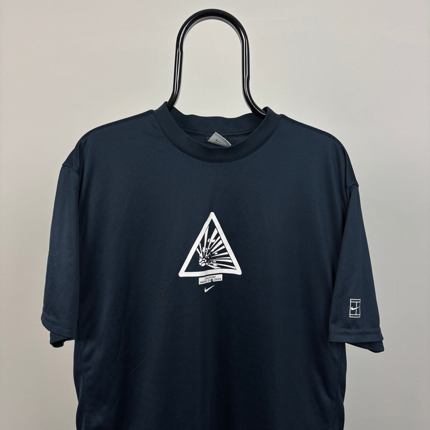 00s Nike Tennis T-Shirt Blue Large