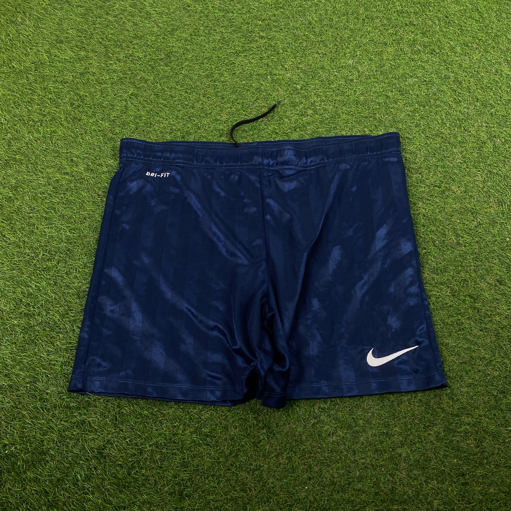 00s Nike Nylon Football Shorts Blue Small