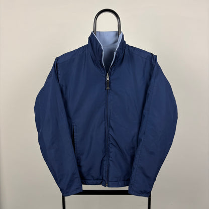 00s Nike ACG Reversible Fleece Coat Jacket Blue Womens Medium