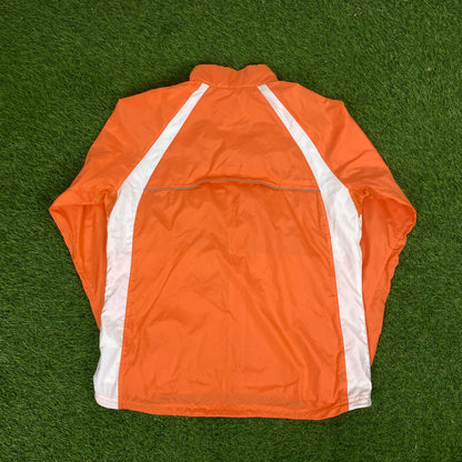 00s Nike Piping Tracksuit Jacket + Joggers Set Orange Large