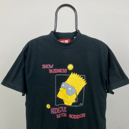 Retro 90s Simpsons T-Shirt Black Small