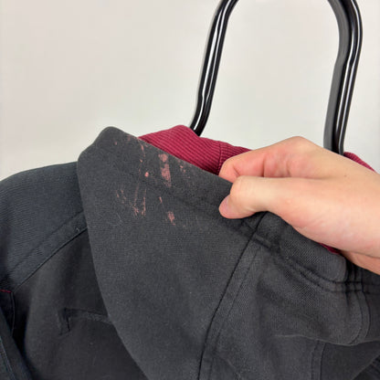 90s Nike Zip Hoodie Black Small