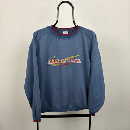 90s Nike Sweatshirt Blue Medium
