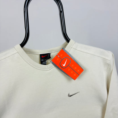 00s Nike Long Sleeve T-Shirt Brown XS