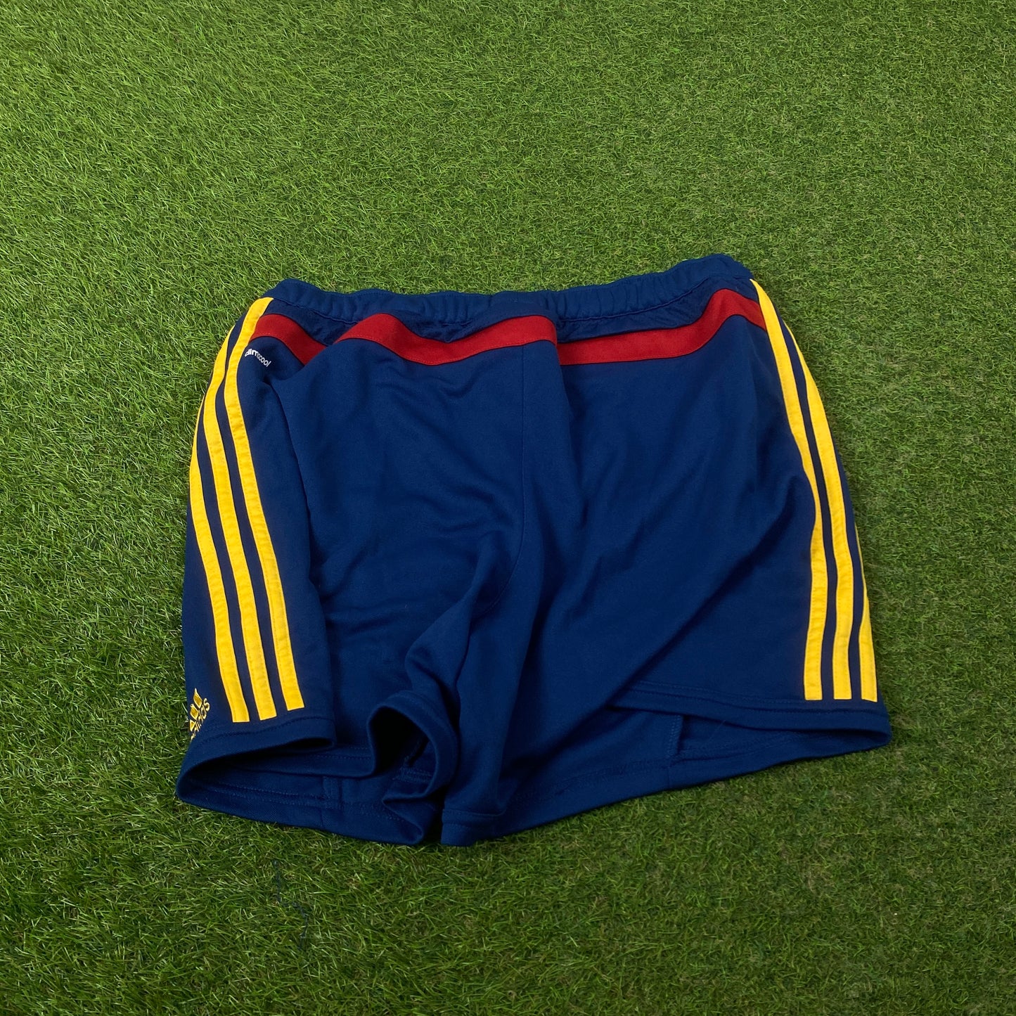 90s Adidas Spain Football Shorts Blue Large