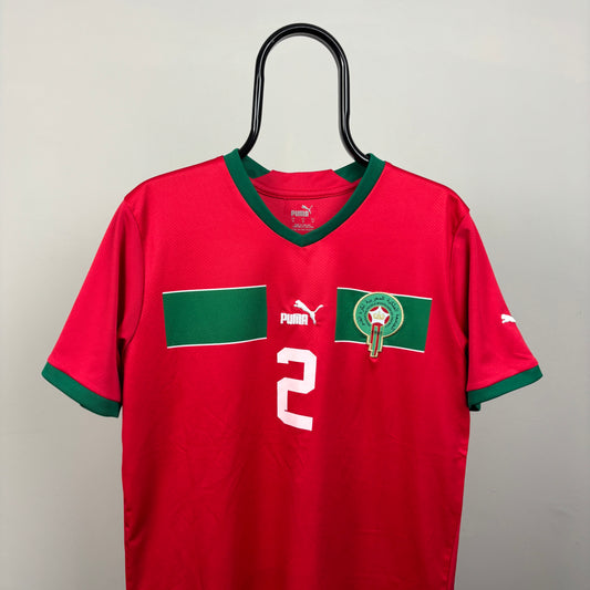 00s Nike Morocco Hakimi Football Shirt T-Shirt Red Medium