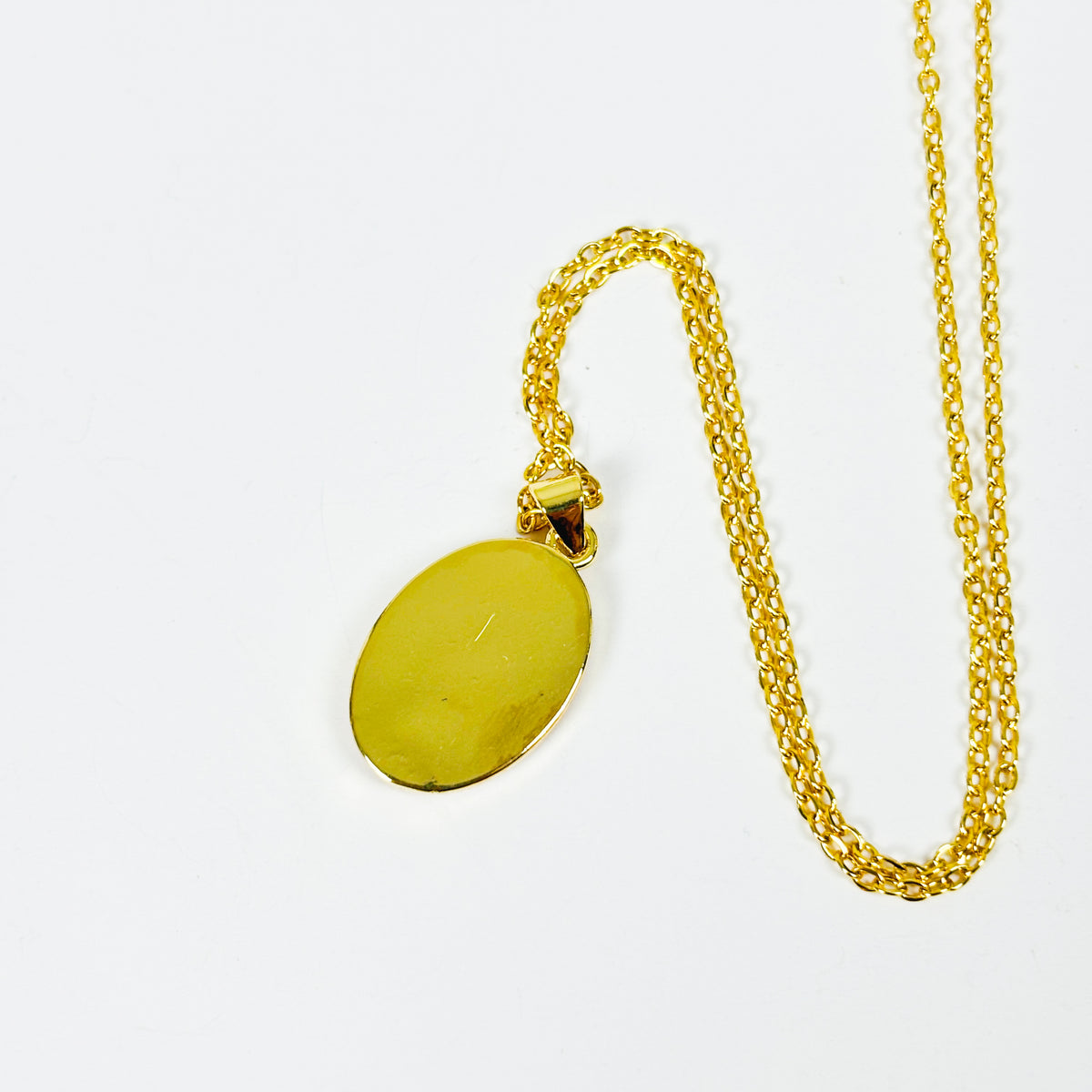 Jesus Gemstone Necklace Gold Pink